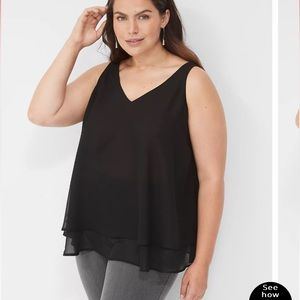 Swing Sleeveless Double-Layer Tank Top